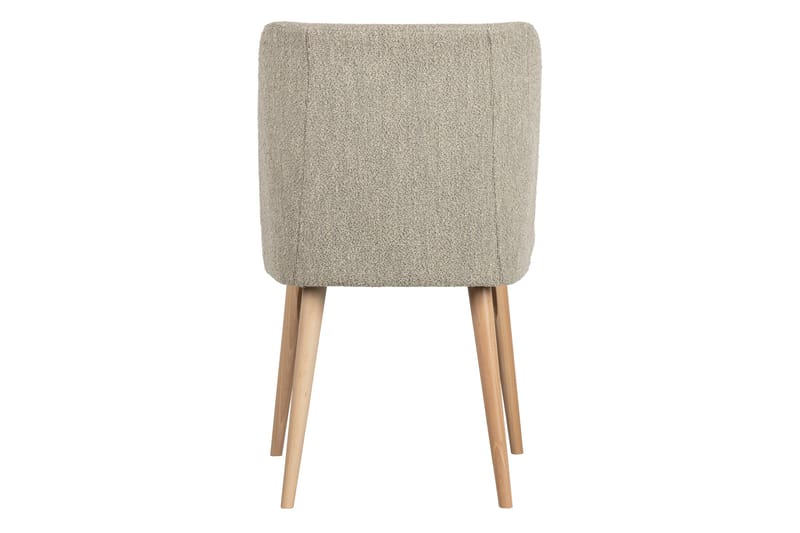 Forcea Spisebordsstol i Bouclé med Træben - Beige - Møbler - Stole & lænestole - Spisebordsstole & køkkenstole