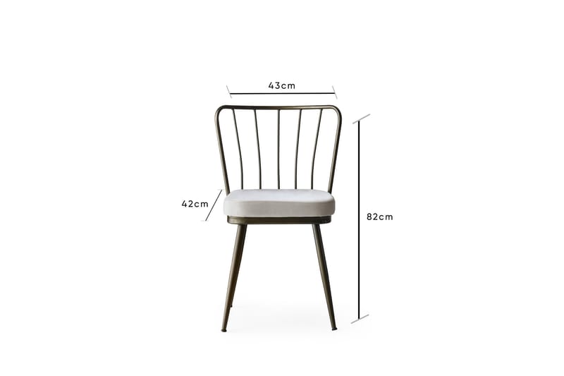Geeknoll Spisebordsstol 4 stk - Mørkebrun/Hvid - Spisebordsstole & køkkenstole
