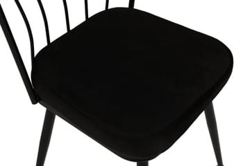 Geeknoll Spisebordsstol i Fløjl - Sort - Møbler - Stole & lænestole - Spisebordsstole & køkkenstole