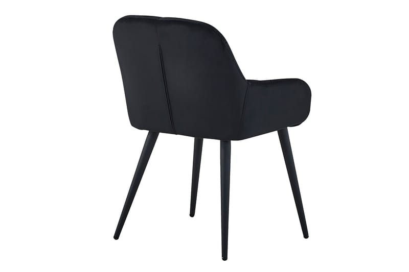 Giovanni køkkenstol Velour - Sort - Spisebordsstole & køkkenstole - Armstole