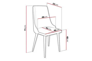 Glenarm Spisebordsstol i Fløjl med Metalfinish - Cremehvid - Møbler - Stole & lænestole - Spisebordsstole & køkkenstole