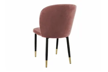 Glenarm Spisebordsstol i Fløjl med Metalfinish - Gammelrosa - Møbler - Stole & lænestole - Spisebordsstole & køkkenstole
