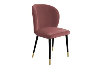 Glenarm Spisebordsstol i Fløjl med Metalfinish - Gammelrosa - Møbler - Stole & lænestole - Spisebordsstole & køkkenstole