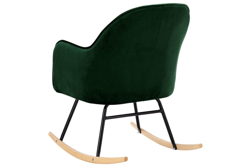 Gyngestol Fløjl Mørkegrøn - Spisebordsstole & køkkenstole - Armstole