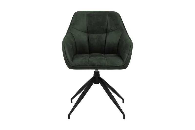 Harford Armstol Spindelben - Grøn/Mat Sort - Møbler - Stole & lænestole - Spisebordsstole & køkkenstole