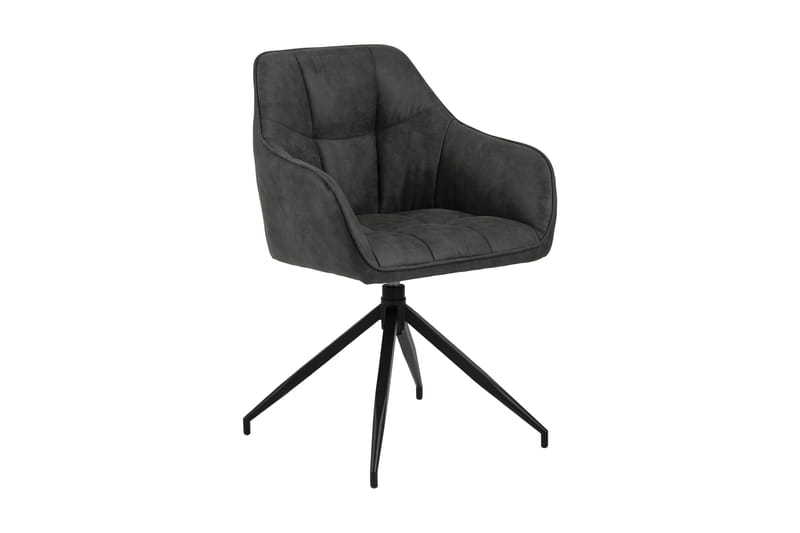 Harford Armstol Spindelben - Mørkegrå/Mat Sort - Spisebordsstole & køkkenstole - Armstole