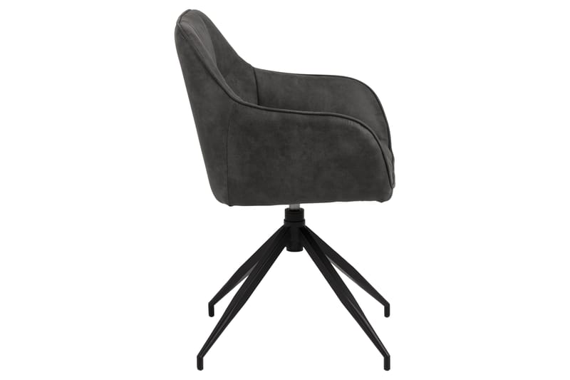 Harford Armstol Spindelben - Mørkegrå/Mat Sort - Møbler - Stole & lænestole - Spisebordsstole & køkkenstole