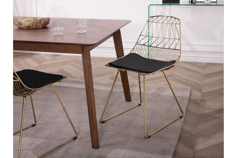 Harlan stolsæt til 2 stk - Guld - Spisebordsstole & køkkenstole