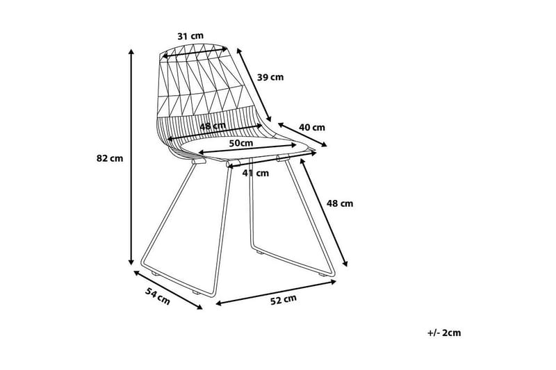 Harlan stolsæt til 2 stk - Guld - Møbler - Stole & lænestole - Spisebordsstole & køkkenstole