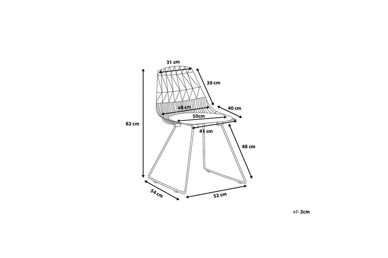 Harlan stolsæt til 2 stk - Sølv - Spisebordsstole & køkkenstole