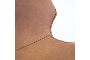 Helena Spisebordsstol i Kunstlæder med Metalben - Cognac - Møbler - Stole & lænestole - Spisebordsstole & køkkenstole