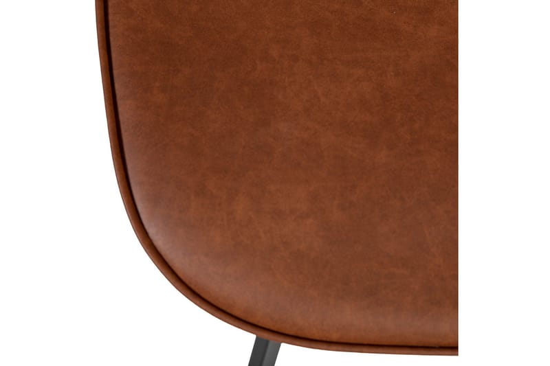 Helena Spisebordsstol i Kunstlæder med Metalben - Cognac - Møbler - Stole & lænestole - Spisebordsstole & køkkenstole