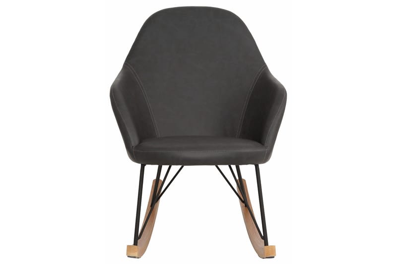 Hetton gyngestol kunstlæder - Grå - Møbler - Stole & lænestole - Gyngestol