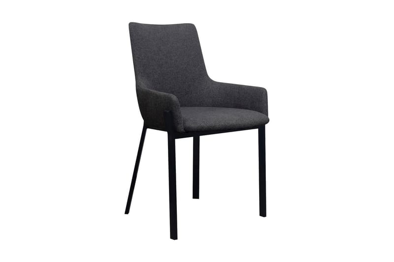 Spisebordsstole I Stof 2 Stk. Mørkegrå - Grå - Spisebordsstole & køkkenstole - Armstole