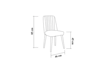 Idehult Stol 85 cm - Valnød/Antracit - Møbler - Stole & lænestole - Spisebordsstole & køkkenstole