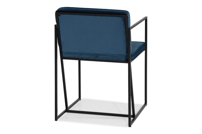 Indy Køkkenstol Velour - Blå - Spisebordsstole & køkkenstole - Armstole