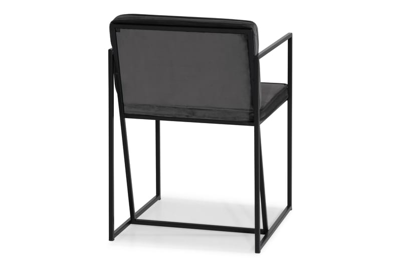Indy Køkkenstol Velour - Grå - Spisebordsstole & køkkenstole - Armstole