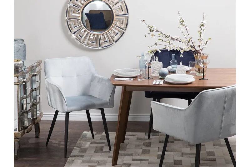 Jasmine stol sæt 2 stk - Grå - Møbler - Stole & lænestole - Spisebordsstole & køkkenstole