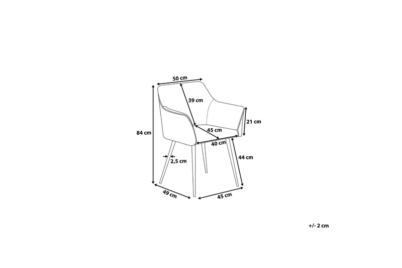 Jasmine stol sæt 2 stk - Grå - Møbler - Stole & lænestole - Spisebordsstole & køkkenstole