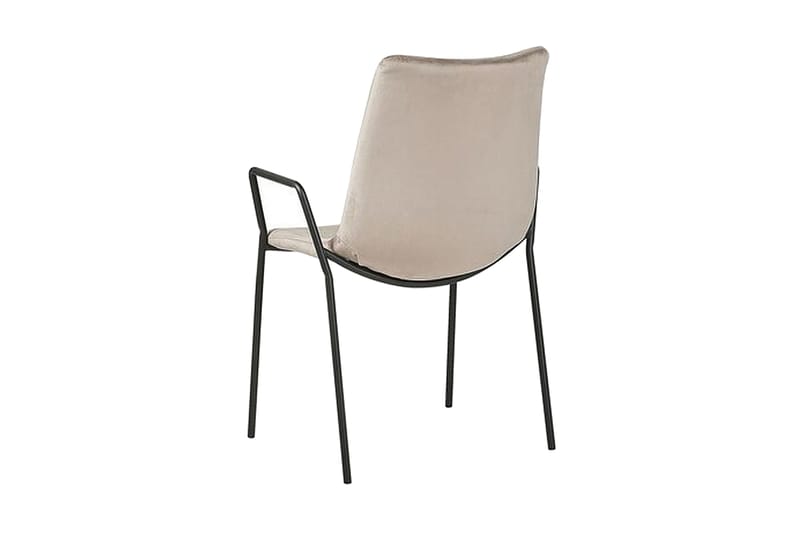 Jeffsy Spisebordsstol 2stk - Velour/Beigegrå - Møbler - Stole & lænestole - Spisebordsstole & køkkenstole