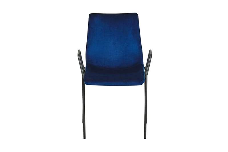 Jeffsy Spisebordsstol 2stk - Velour/Mørkeblå - Møbler - Stole & lænestole - Spisebordsstole & køkkenstole