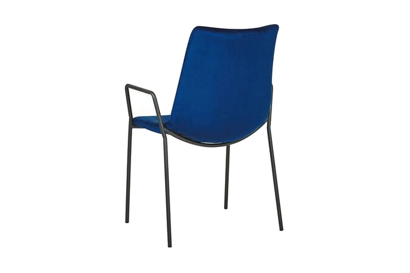 Jeffsy Spisebordsstol 2stk - Velour/Mørkeblå - Spisebordsstole & køkkenstole - Armstole