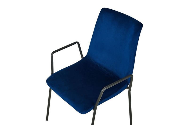 Jeffsy Spisebordsstol 2stk - Velour/Mørkeblå - Møbler - Stole & lænestole - Spisebordsstole & køkkenstole