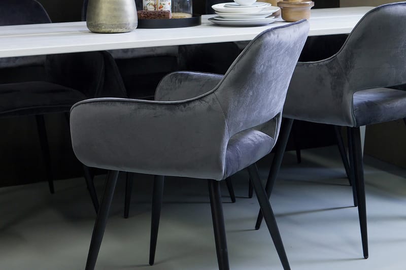 Jelle Køkkenstol 2-pak - Grå - Spisebordsstole & køkkenstole - Armstole