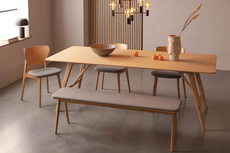 Jerup Spisebordstol Massivt Eg - Brun - Spisebordsstole & køkkenstole