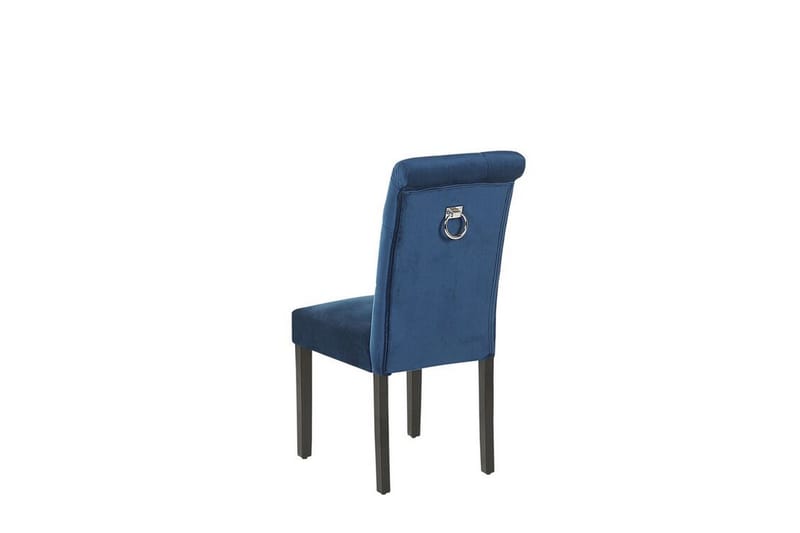 Kanva Stol 2 stk - Blå/Velour - Spisebordsstole & køkkenstole
