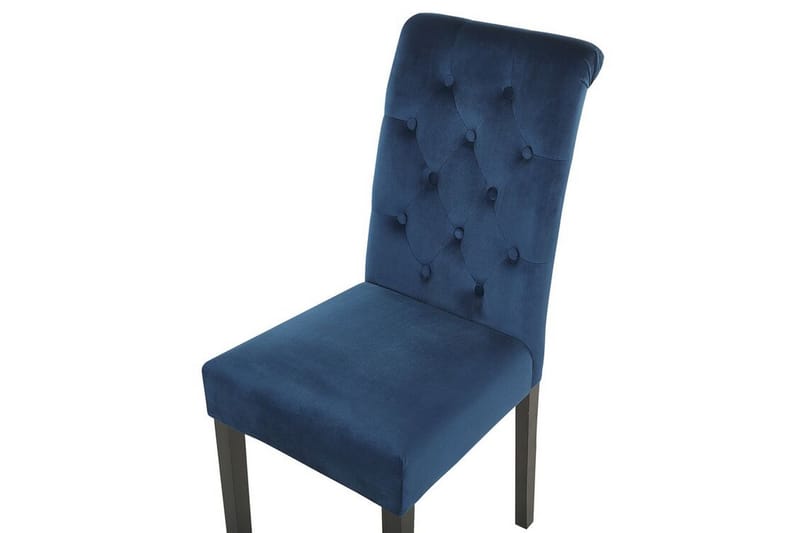 Kanva Stol 2 stk - Blå/Velour - Spisebordsstole & køkkenstole
