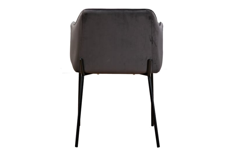 Keira Spisebordsstol Velour - Grå/Sort - Spisebordsstole & køkkenstole - Armstole