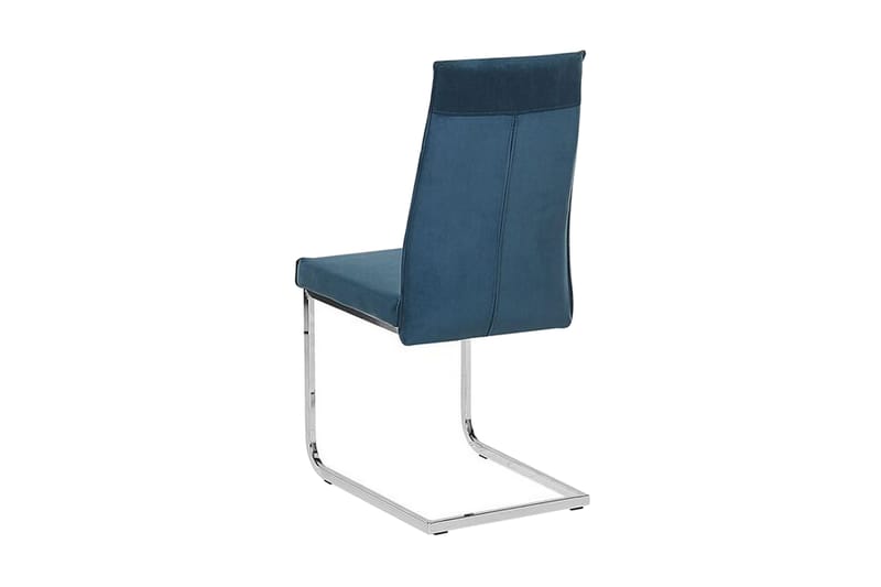 Kenzlie Stol 2 stk - Blå/Velour - Spisebordsstole & køkkenstole