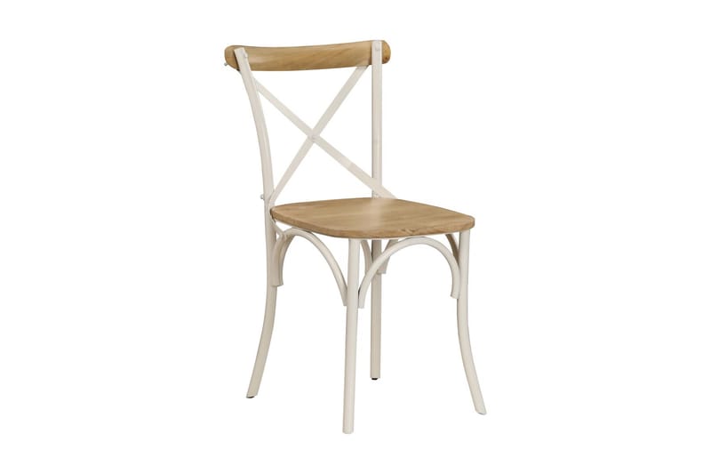 Krydsstole 2 Stk. Massivt Mangotræ 51 X 52 X 84 Cm Hvid - Hvid - Møbler - Stole & lænestole - Spisebordsstole & køkkenstole