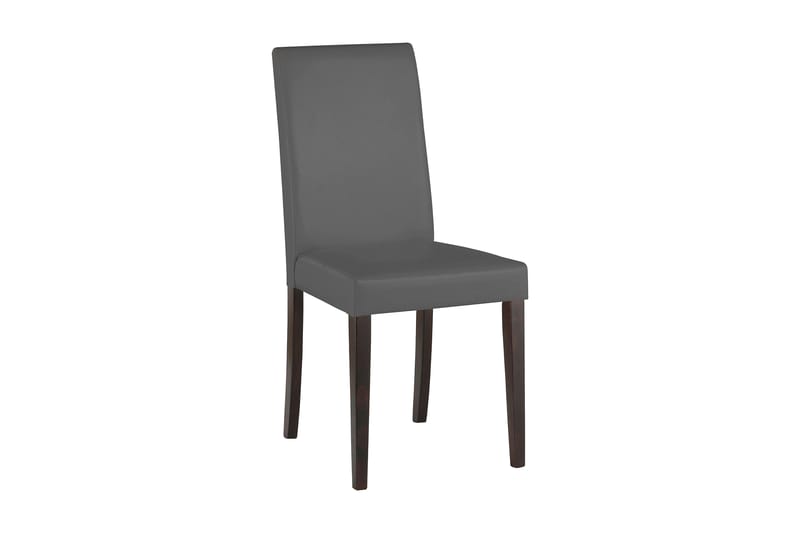 Laban spisebordsstol kunstlæder 2 stk. - Grå/mørkebrun - Spisebordsstole & køkkenstole