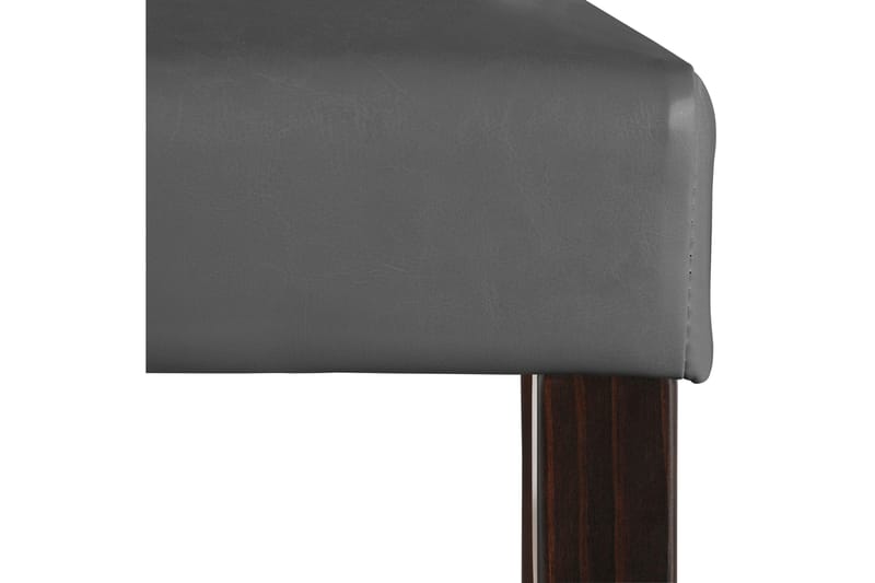 Laban spisebordsstol kunstlæder 2 stk. - Grå/mørkebrun - Spisebordsstole & køkkenstole