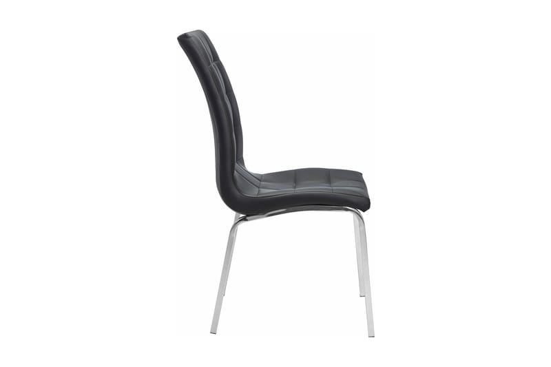 Laima spisebordsstol kunstlæder 2 stk. - sort - Møbler - Stole & lænestole - Spisebordsstole & køkkenstole