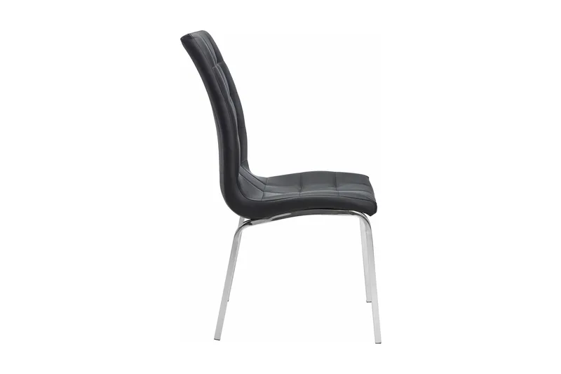 Laima spisebordsstol kunstlæder 2 stk. - sort - Møbler - Stole & lænestole - Spisebordsstole & køkkenstole