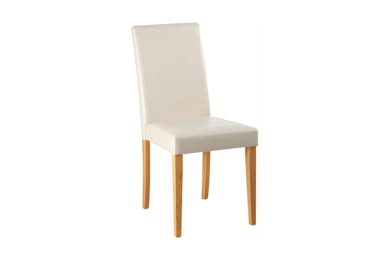 Laini spisebordsstol kunstlæder 2 stk. - Beige/Natur - Spisebordsstole & køkkenstole