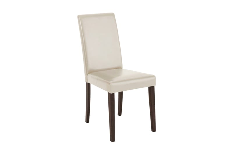 Laini spisebordsstol kunstlæder 2 stk. - Beige/sort - Spisebordsstole & køkkenstole