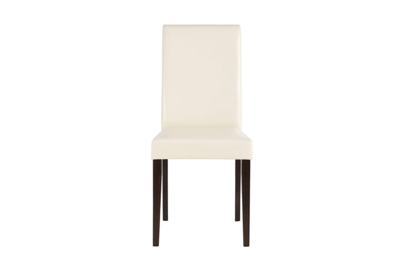 Laini spisebordsstol kunstlæder 2 stk. - Beige/sort - Spisebordsstole & køkkenstole