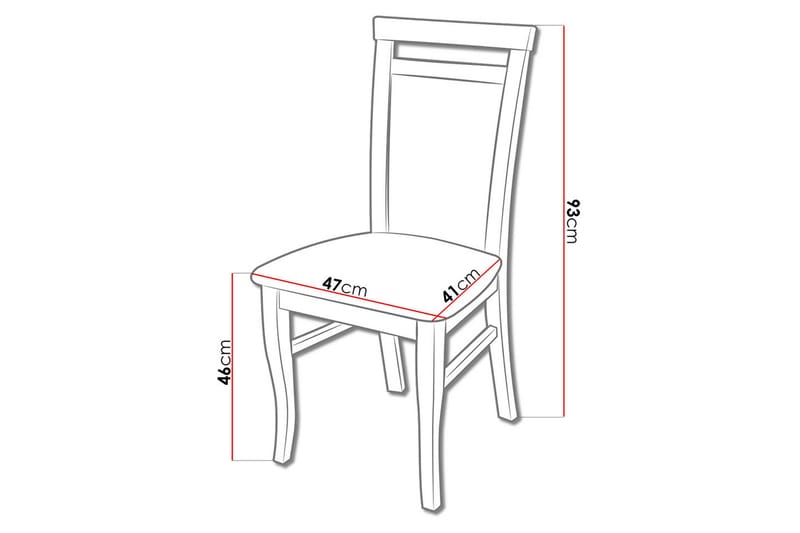 Leandra Spisestol 46x46x95 cm - Eg - Spisebordsstole & køkkenstole
