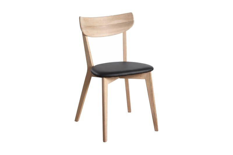 Lexa Spisebordsstol Kunstlæder - Sort/Lys Eg - Spisebordsstole & køkkenstole
