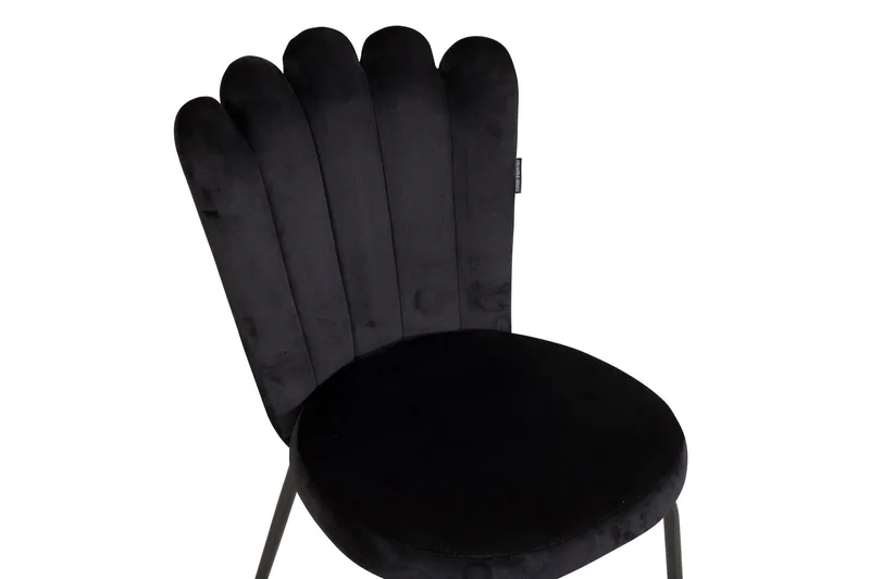 Limhamn Armstol Velour - Sort - Møbler - Stole & lænestole - Spisebordsstole & køkkenstole