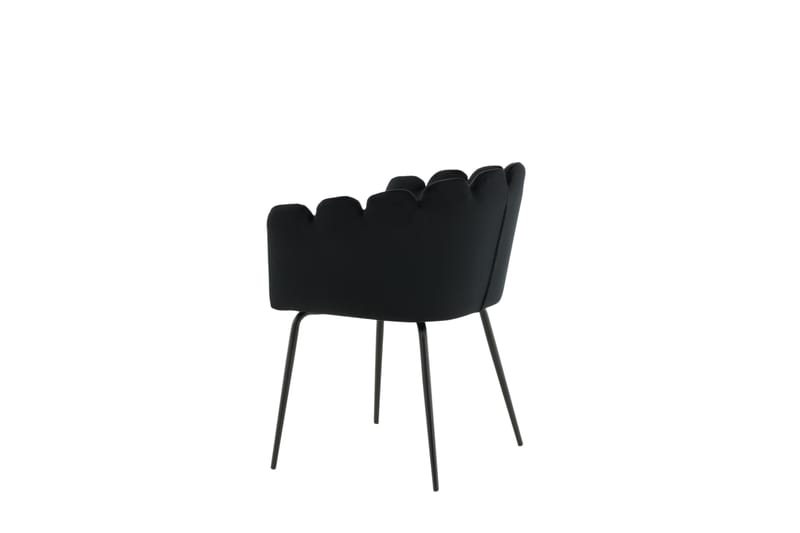 Limhamn Armstol Velour - Sort - Armstole - Spisebordsstole & køkkenstole