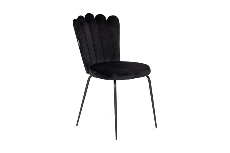 Limhamn Armstol Velour - Sort - Møbler - Stole & lænestole - Spisebordsstole & køkkenstole