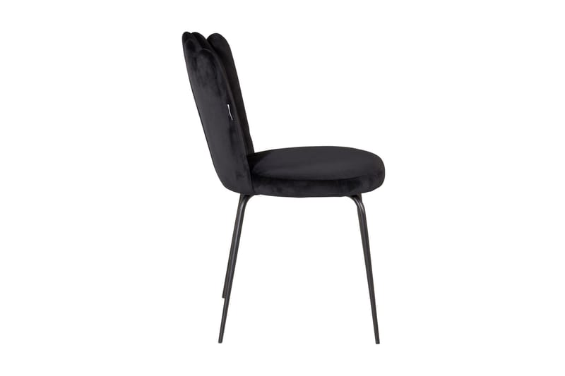 Limhamn Armstol Velour - Sort - Møbler - Stole & lænestole - Spisebordsstole & køkkenstole