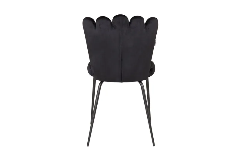 Limhamn Armstol Velour - Sort - Møbler - Stole & lænestole - Spisebordsstole & køkkenstole