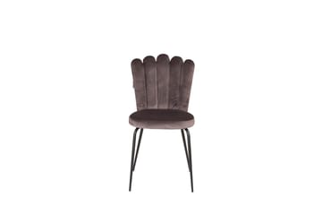 Limhamn Spisebordsstol i Fløjl med Metalfinish - Grå - Møbler - Stole & lænestole - Spisebordsstole & køkkenstole