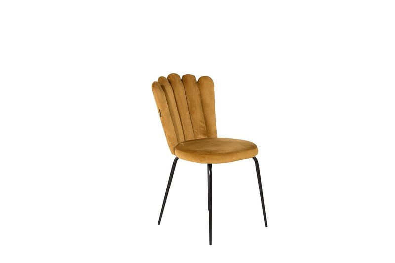 Limhamn Stol Velour - Gul - Spisebordsstole & køkkenstole - Armstole